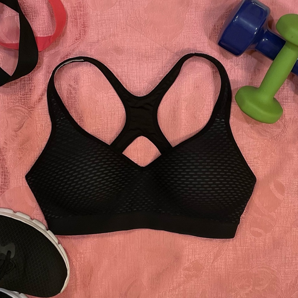 H&M Black Racer-Back Sports Bra Size Small - Picture 1 of 8
